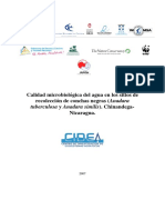 Calidad Microbiológica Del Agua en Los Sitios de Recolección de Conchas Negras (Anadara Nicaragua