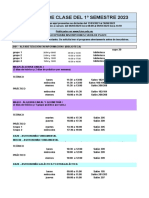 Horarios de Clase Del 1º Semestre 2023