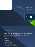 Writing Proposals:: Structure