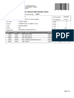 Orden de carga de mercadería cliente con detalles de folios