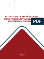 Estrategias de Enseñanza Del Docente en El Nivel Secundario de República Dominicana