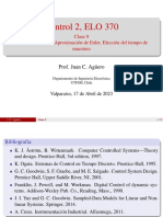 Control 2, ELO 370: Clase 9 Ceros de Muestreo, Aproximación de Euler, Elección Del Tiempo de Muestreo