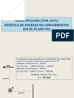 Física Aplicada 2021 - Estática de Fuerzas No Concurrentes