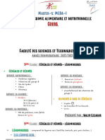 Biochimie Alimentaire Et Nutritionnelle: Master-S: MCDA-I