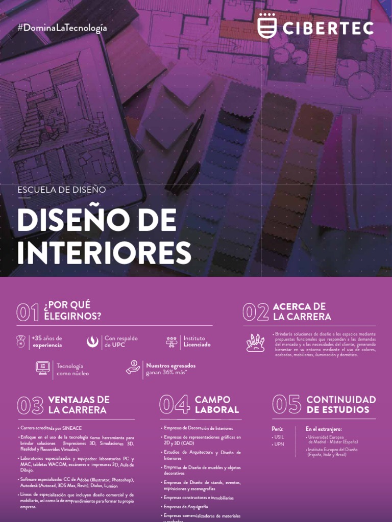 Diseño de Interiores en Cibertec | PDF | Diseño | Diseño de interiores