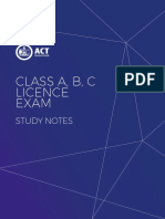 Class A, B, C Licence Exam - Study Note - ACCESS