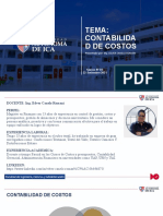 Tema: Contabilida D de Costos: Presentado Por: Mg. EDVER CANELO ROMANI