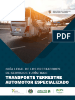 Transporte Terrestre Automotor Especializado: Guía Legal de Los Prestadores de Servicios Turísticos