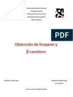 Informe 1era Parte (Extracción de Betacaroteno y Licopeno) Proyecto
