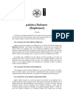 Teorías Sobre La Etimología de La: Palabra Bafomet (Baphomet)