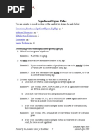 Significant Figure Rules