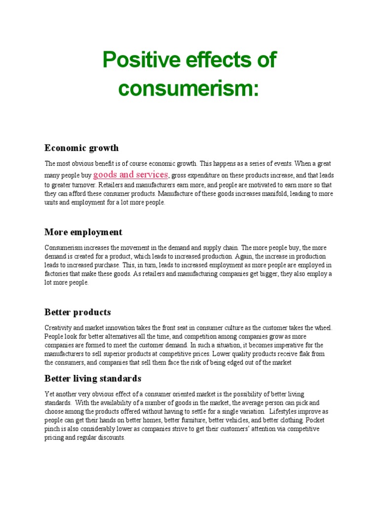 What Are The Positive And Negative Aspects Of Consumerism? – TJJVCB