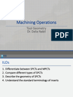 Machining Operations: Tool Geometry Dr. Dalia Nabil