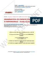Grammatica Ed Esercizi Sul SI IMPERSONALE - Livello A1/A2
