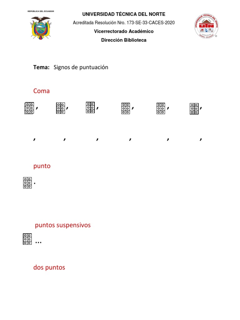 Formato de Signos de Puntuación | PDF