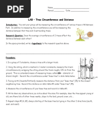 Tree Circumferenceand Distance Lab 214656543