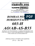 Bombas Pemo Horizontales: 603-H AO/AB-AS-B55