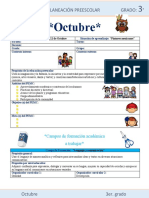 Octubre : Editorial MD Planeación Preescolar Grado: °