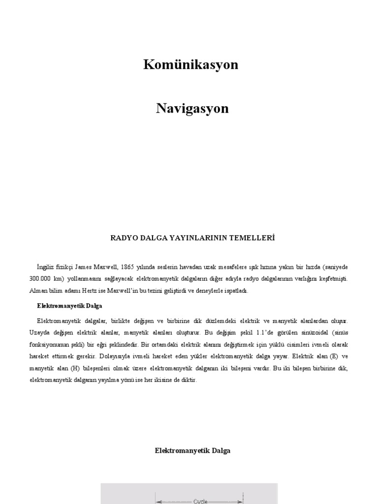 Komünikasyon Navigasyon 1 Bolum 1 | PDF