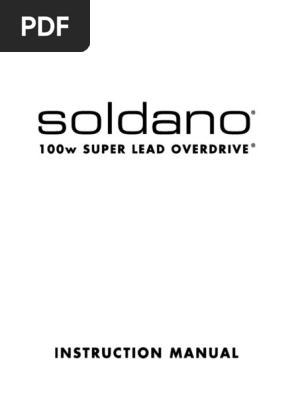Soldano Slo 100 Instruction Manual Final | PDF | Ac Power