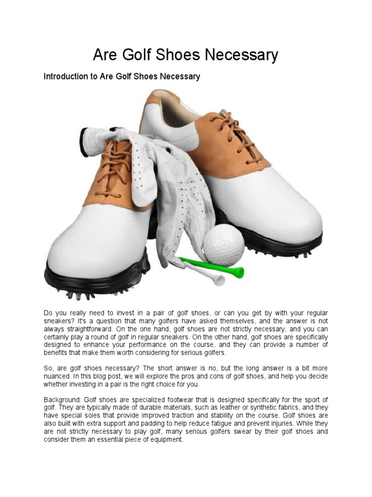 Are Golf Shoes Necessary PDF Shoe Sneakers