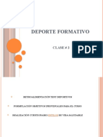 Deporte Formativo: Clase # 3