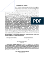 Declaración jurada compromiso matrimonio