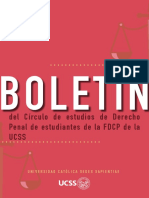 Boletín: Del Círculo de Estudios de Derecho Penal de Estudiantes de La FDCP de La Ucss