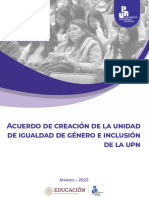 Creación de la Unidad de Igualdad de Género e Inclusión de la UPN