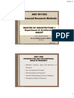 ARC 561/562 Advanced Research Methods: Master of Architecture 1 Department of Architecture Knust