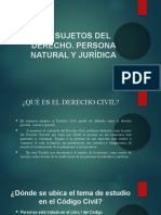 Personas naturales y jurídicas según el Derecho Civil