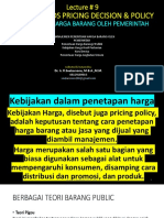 Public Goods Pricing Decision & Policy: Penentuan Harga Barang Oleh Pemerintah