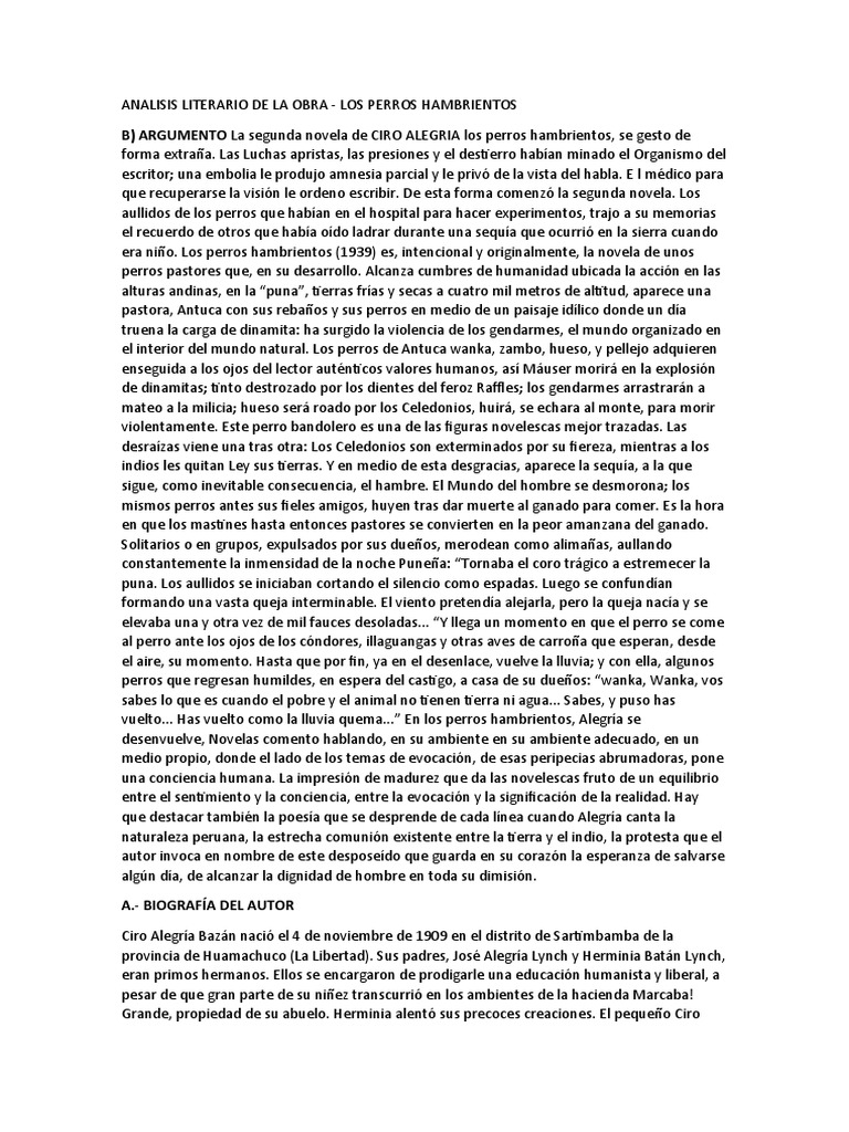 Analisis Literario de La Obra | PDF