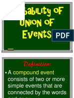 Probability of Union of Events