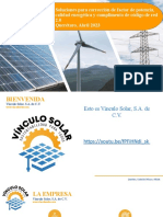 Soluciones para Corrección de Factor de Potencia, Calidad Energética y Cumplimento de Código de Red 2.0 Querétaro, Abril 2023