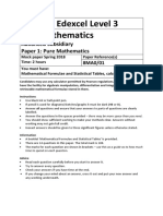 Edexcel AS Level Maths Mock Paper 1 Solutions