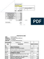 Comparativo de Precios Estructuras