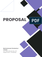 Proposal: Muhammad Shobahul Irham