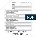 Lista de Asistencia 5 B