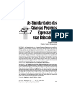 As singularidades das crianças pequenas expressas nas brincadeiras