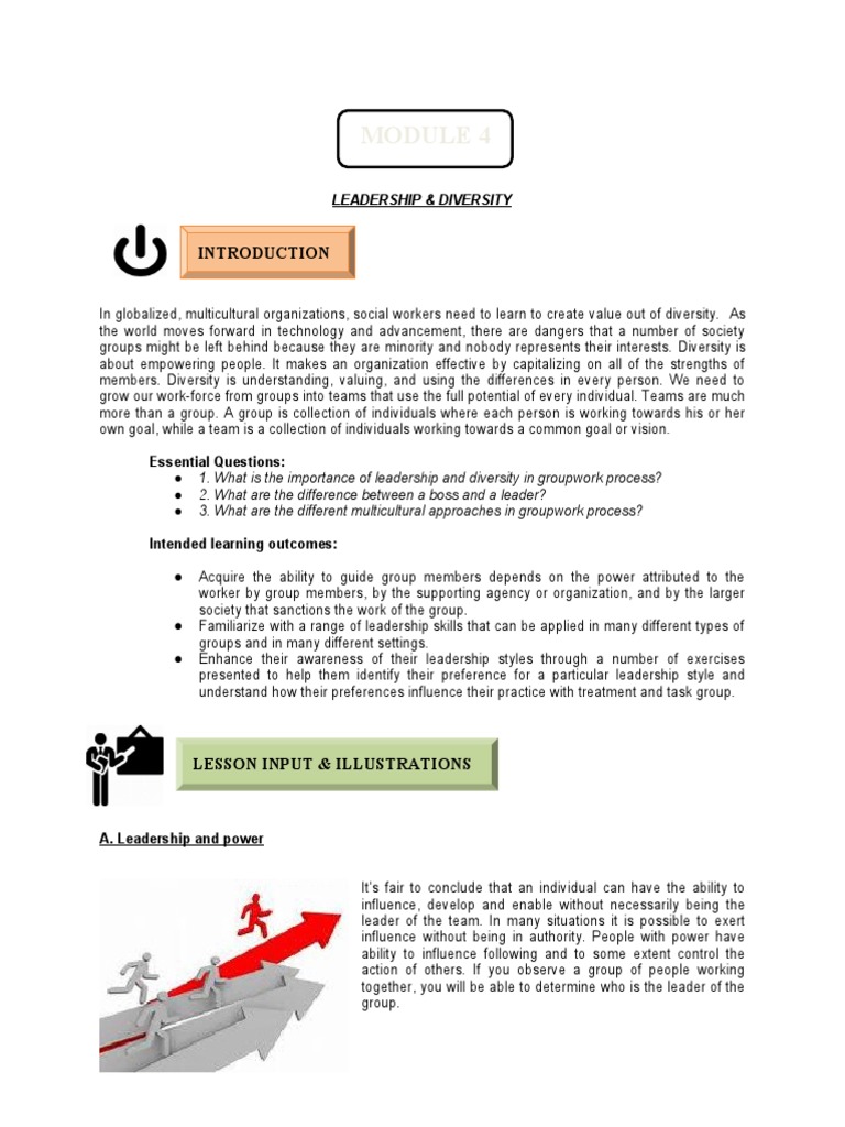 Module 4 - Leadership & Diversity | PDF | Leadership | Power (Social ...