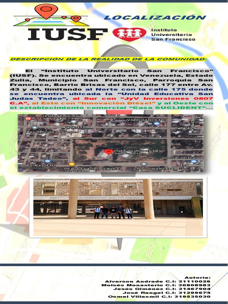 Ubicación del Instituto Universitario San Francisco | PDF