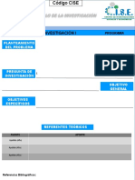 Titulo de La Investigación: Planteamiento Del Problema