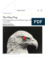 The China Trap - U.S. Foreign Policy and The Perilous Logic of Zero-Sum Competiti