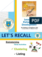 Lesson 4 Patterns of Development