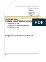 Project Location: Date 13 February 2023: Daily Activity