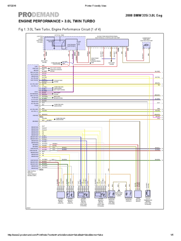 2008 BMW 335i Wiring Diagram DME PDF Vehicles Engines