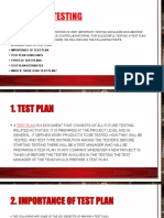 Software Testing - Test Plan