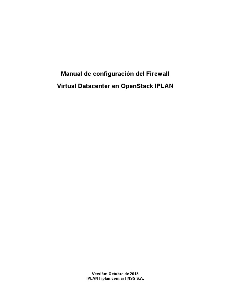 Configuración del Firewall en OpenStack | PDF | Cortafuegos ...