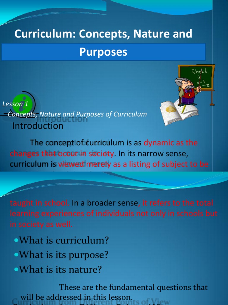 Understanding the Foundations and Concepts of Curriculum A